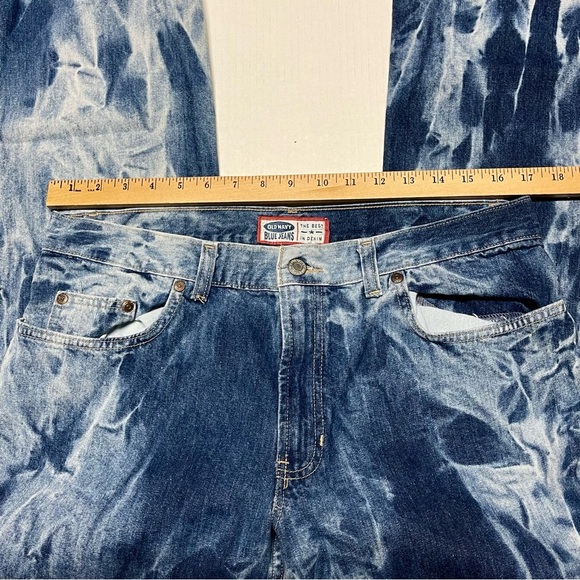 Tie-Dye Blue Women's Flare Jeans - Picture 9 of 10